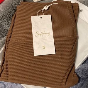 Buffbunny Material Girl Ribbed Legging in Oak